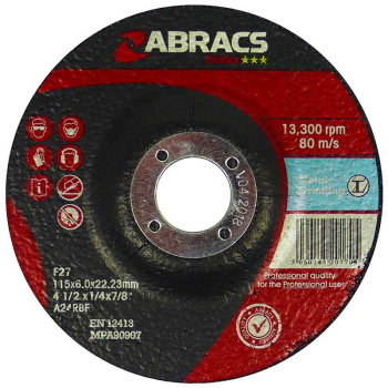 Abracs ProFlex DPC Stone Grinding Discs, 100mm x 6mm x 16mm - Pack of 25, PF10060DS