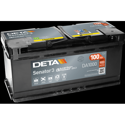 Deta DA1000 Premium Car Battery 12V 100Ah Type 019, 5 Years Warranty