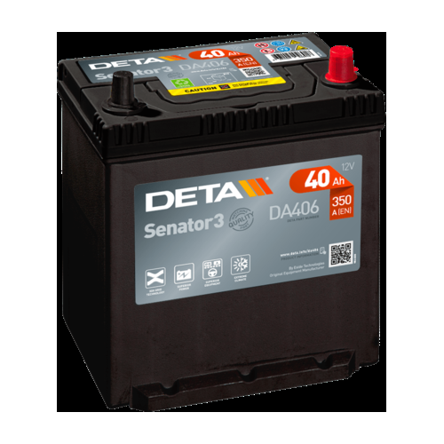 Deta DA406 Premium Car Battery 12V 40Ah Type 054H, 5 Years Warranty