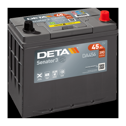 Deta DA456 Premium Car Battery 12V 45Ah Type 154, 5 Years Warranty