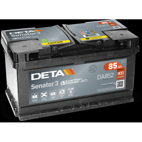 Deta DA852 Premium Car Battery 12V 85Ah Type 110, 5 Years Warranty