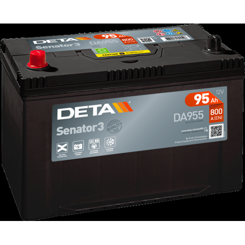 Deta DA955 Premium Car Battery 12V 95Ah Type 250H, 5 Years Warranty