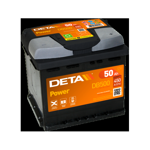 Deta DB500 Excell Car Battery 12V 50Ah Type 012, 4 Years Warranty