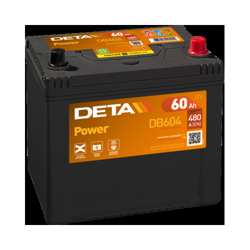 Deta DB604 Excell Car Battery 12V 60Ah Type 005L, 4 Years Warranty