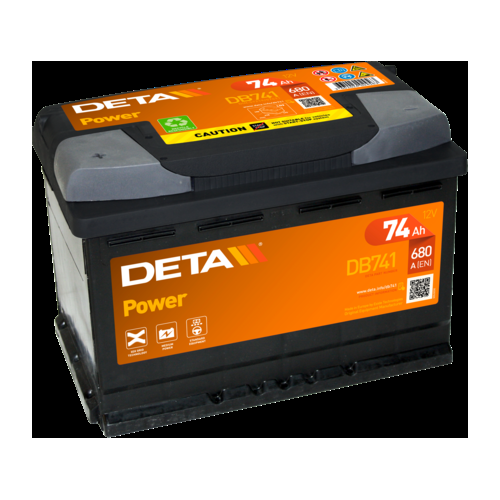 Deta DB741 Excell Car Battery 12V 74Ah Type 096R, 4 Years Warranty