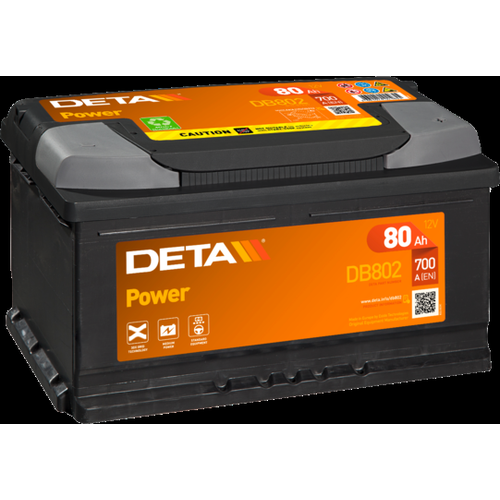 Deta DB802 Excell Car Battery 12V 80Ah Type 110, 4 Years Warranty