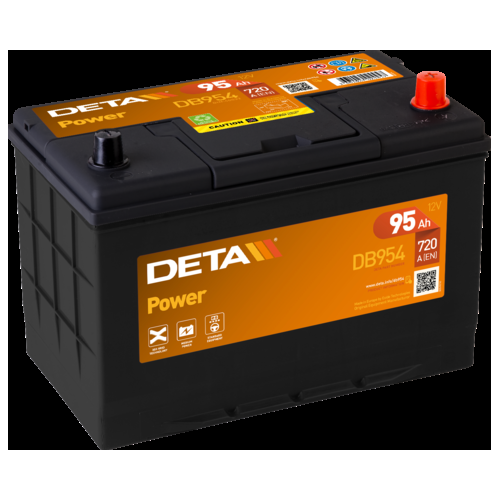 Deta DB954 Excell Car Battery 12V 95Ah Type 249H, 4 Years Warranty