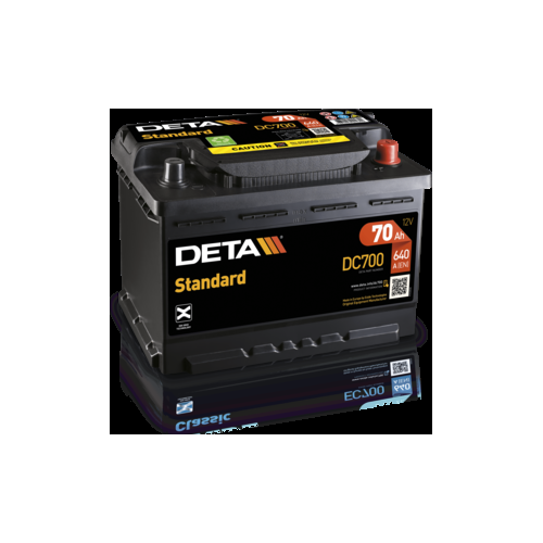 Deta DC700 Classic Car Battery 12V 70Ah Type 100, 3 Years Warranty