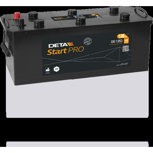 Deta DG1353 Start Pro Commercial Vehicle Battery 12V 135Ah Type 622, 2 Years Warranty