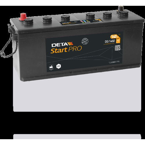 Deta DG1402 Start Pro Commercial Vehicle Battery 12V 140Ah Type 638, 2 Years Warranty