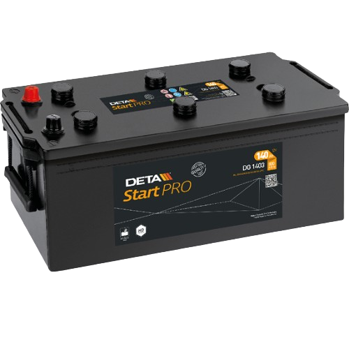 Deta DG1403 Start Pro Commercial Vehicle Battery 12V 140Ah Type 612, 2 Years Warranty