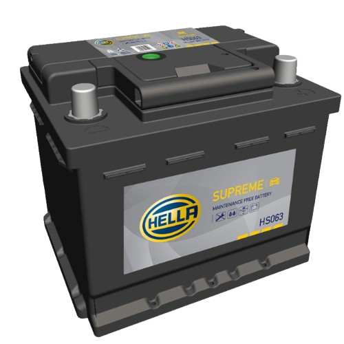 Hella HS063 Sealed Supreme Car Battery 12V 50Ah Type 063, 5 Years Warranty