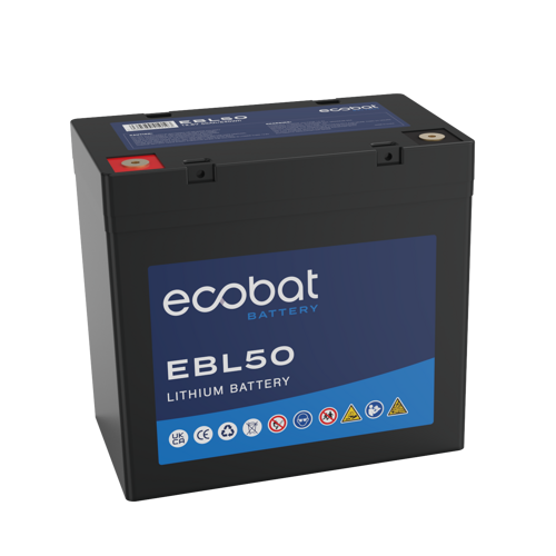 Ecobat - EBL50 - Lithium  Mobility Multi Purpose Battery, 12.8V
 50Ah