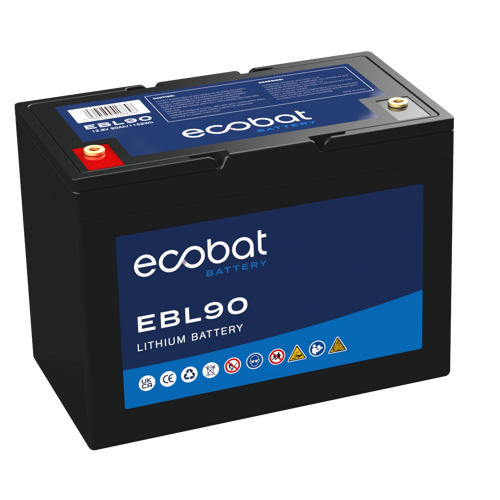 Ecobat - EBL90 - Lithium Leisure Multi Purpose Battery, 12.8V
 90Ah