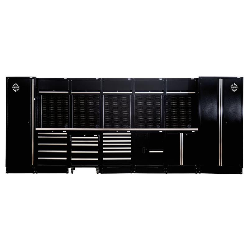 Draper 27468 Bunker 25 Piece Modular Storage Combo with Stainless Steel Worktop 4915mm