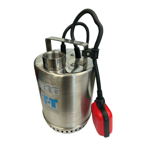 T-T 100 - Submersible Drainage Pump for Clean Water, 110 LPM Max Capacity - T-T Pumps - PW/TT100