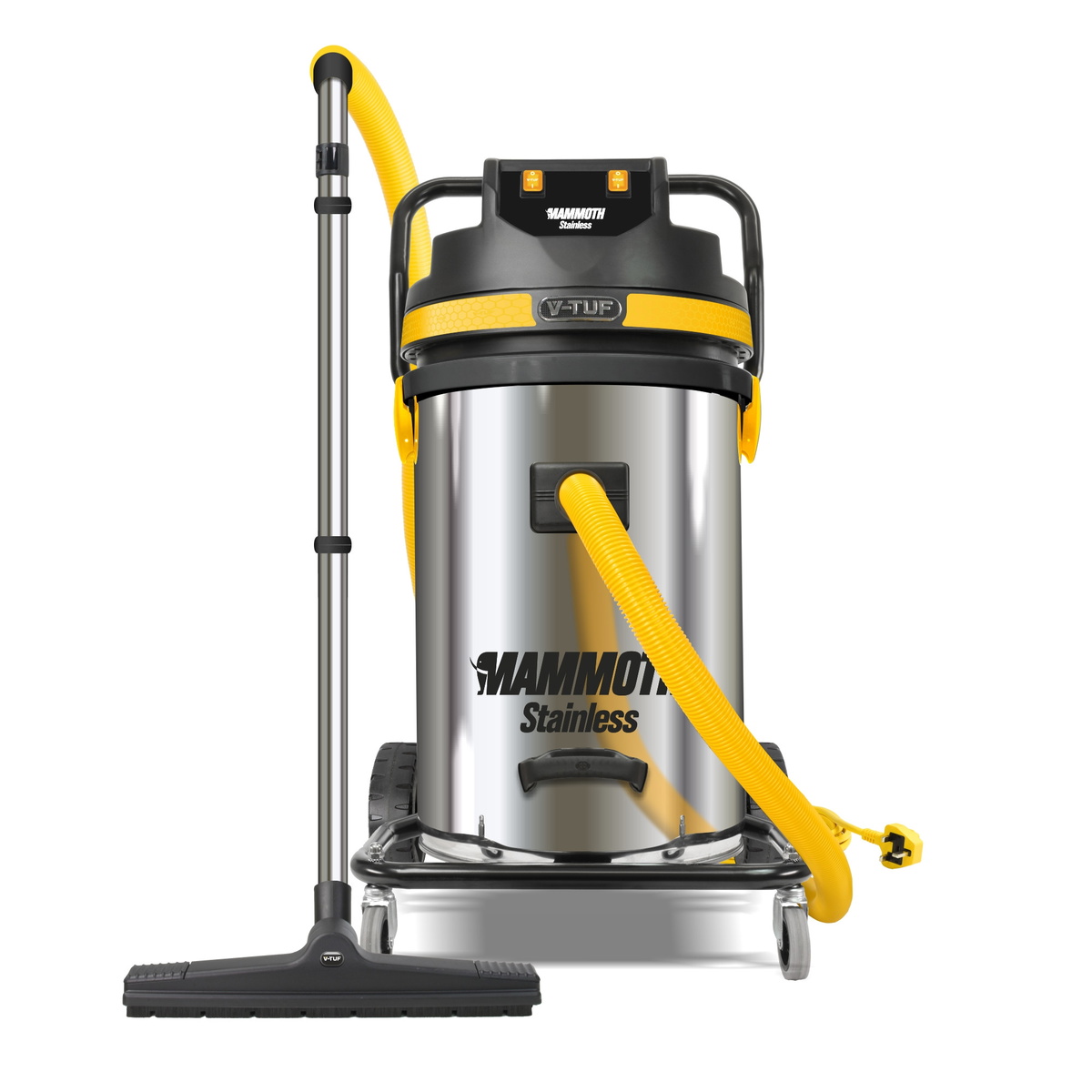 V-TUF MAMMOTH240-STAINLESS 80 Litre Wet & Dry Twin Motor Industrial Vacuum Cleaner 3500W 240V