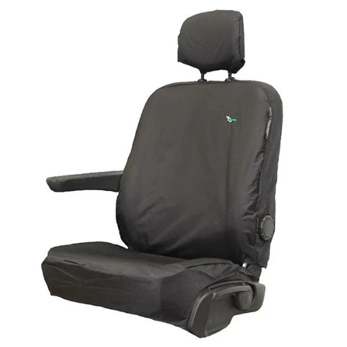 Seat Cover For Vauxhall Vivaro B 2014 - 2019 - Single Passenger - Black, Town & Country - LHDTV01BLK