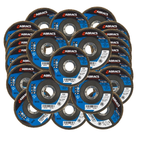 Abracs Flap Discs, 180mm x 60g - Pack of 25, ABFZ180B060