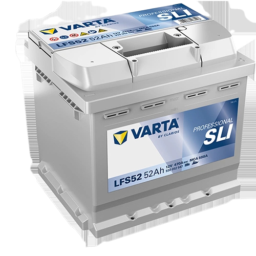 LFS52 Varta Professional Starter SLI Battery 12V 52Ah - 930 052 047, 2 Years Warranty